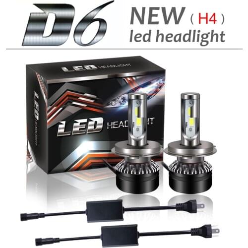 2pcs/set H4 HB2 9003 Car LED Headlight Bulbs 60W 10000LM 6000K LED Car Headlamp Auto Fog Lamp Bulbs for Car Truck SUV RV