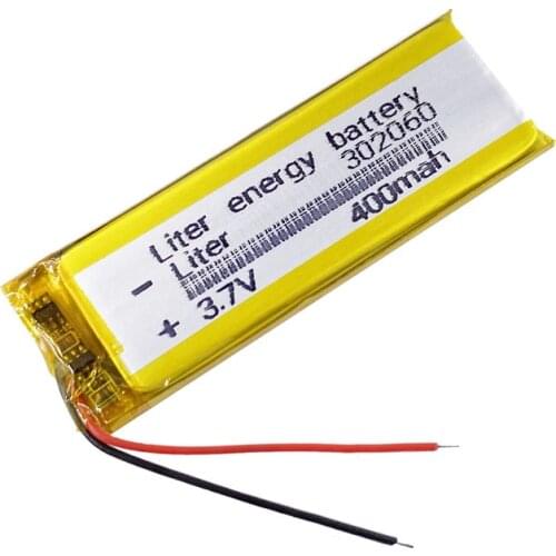 3.7V polymer lithium battery 302060 400MAH MP4 MP3 recording pen N10 MD special battery
