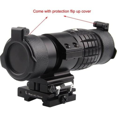 3X Magnifier Scope Red Dot Sight Riflescope Aimpoint Sight Flip with Holographic Side Picatinny Weaver Rail Mount With Covers