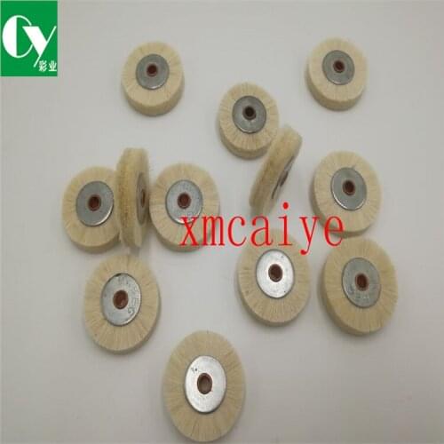 8 piece Komori Roland white high quality soft hair iron core brush, brush wheel for printing machine,size 35*6