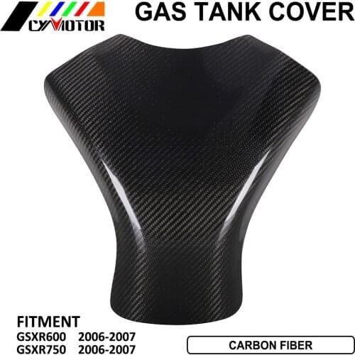 Motorcycle Accessories Carbon Fiber Gas Fuel Tank Cover Protection For SUZUKI GSXR600 GSXR750 GSXR 600 750 2006-2007 Motor Bike