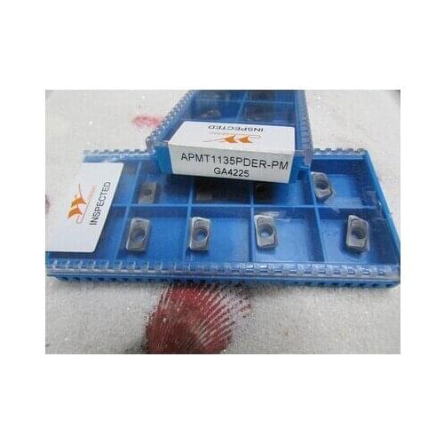 Free shipping, cemented carbide milling insert APMT1135PDER-PM GA4225(R0.8) suitable for BAP300R series will face external tool