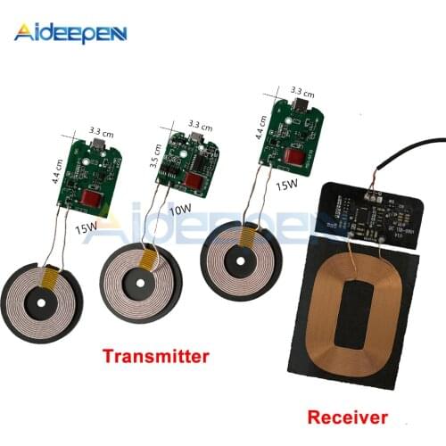 10W 15W 5V 12V Fast Charging Wireless Charger Transmitter Receiver Module Type-c USB + Coil Qi Charging FOR CAR PHONE Battery