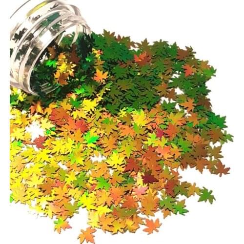 Fall Leaves Color Shift Maple Leaf Glitter/ Chameleon Glitter / Nail Art Glitter / Loose Glitter / Chunky Glitter / Fall Glitter