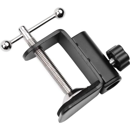 C-shaped Arm Stand Microphone Stand Clamp Desk Mounting Clamp with Adjustable Positioning Screw for Microphone