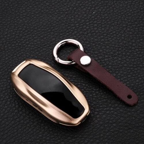 For Tesla Model S Aluminum Alloy Car Smart Key Case Cover Remote Control Key Shell Protector Car Accessories