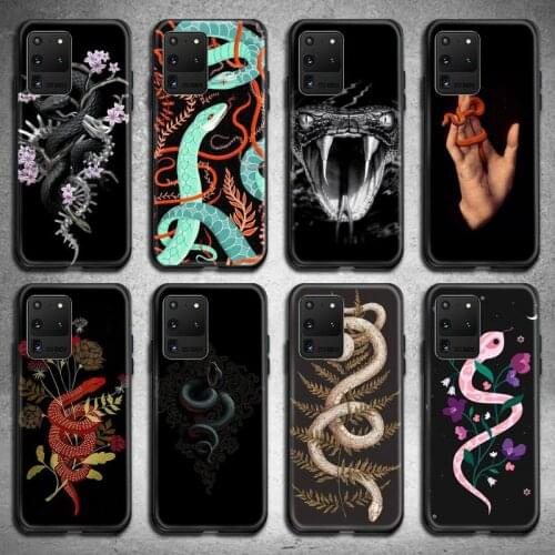 HOTCASHOP Flower Mamba snake Phone Case for Samsung S20 plus Ultra S6 S7 edge S8 S9 plus S10 5G lite 2020