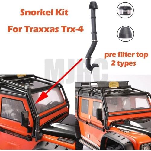 AJRC Remote control car parts For Defender Traxxas TRX4 D90 D110 Simulated Snorkel Air Intake Clamp Set Accessories Wading