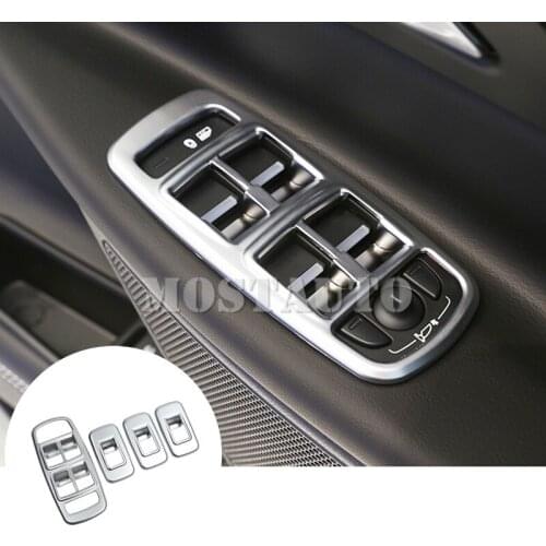 For Jaguar XE X760 Interior Car Door Window Switch Trim Cover 2015-2018 4pcs Car Accessories Interior Car Decor Car Trim