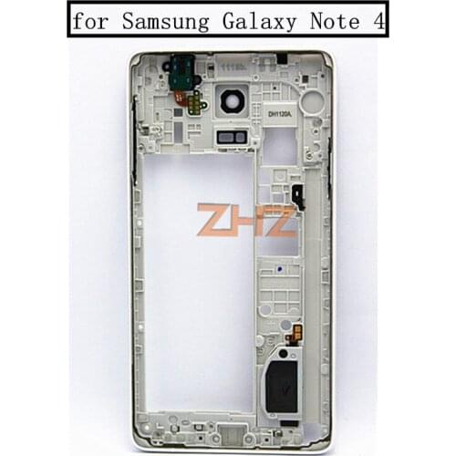 For Samsung Galaxy Note 4 N9100 single Card Middle Frame Plate Bezel Housing CaseMid Faceplate Frame Replacement Parts