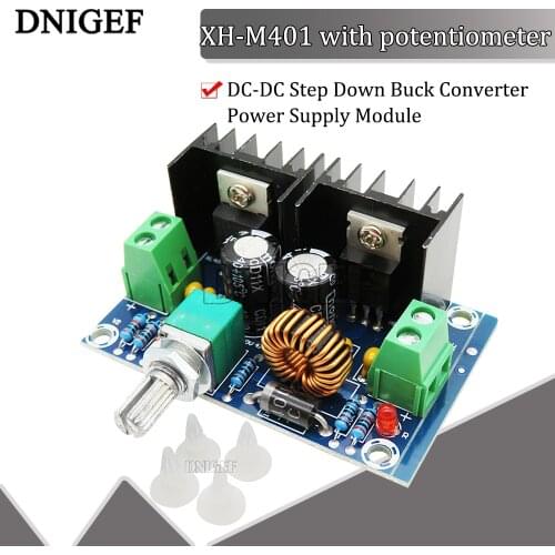 DNIGEF XH-M401 DC-DC Step Down Buck Converter Power Supply Module for P-WM Stabilizer 8A 200W Adjustable 4-40V To 1.25-36V Buck