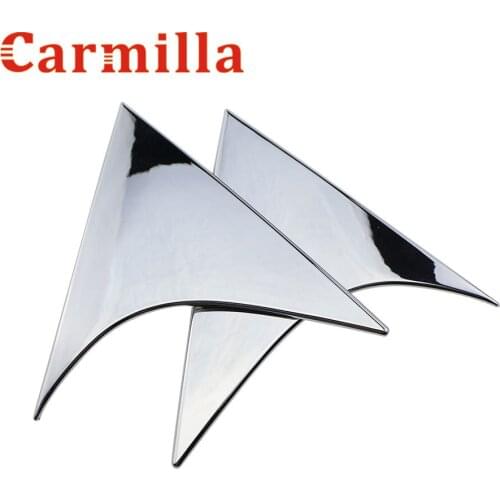 Carmilla Car Glossy Rear Side Window Spoiler Protection Trim Molding Garnish Surround Sticker For Hyundai New Tucson 2015 2016