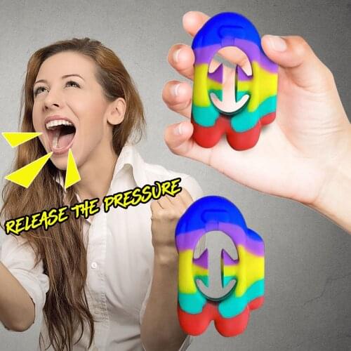 Snapper Fidget Toy Rainbow Fidget Snapper Toy Vent Stress Relief Toys Stress Reliever Toy Decompression Silicone Grip Plastic