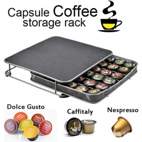 Coffee Capsule Box Drawer Holder Coffee Pod Storage Rack Machine Stand Nespresso Coffee Capsule Stand Dolce Gusto Organization