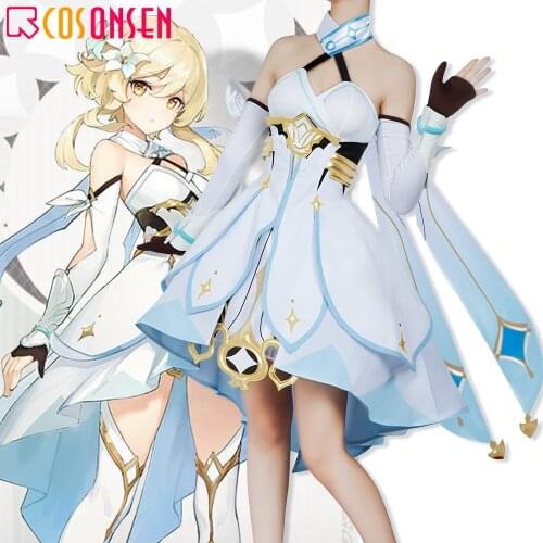 Genshin Impact Lumine Cosplay Costume Traveler Ying Outfit COSPLAYONSEN Women Hotaru Dress Custom Made