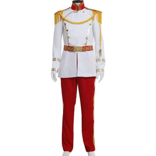 Cinderella Cosplay Costume Prince Charming Royal Gown Fancy Halloween Party Role-playing Outfit For Adult Men