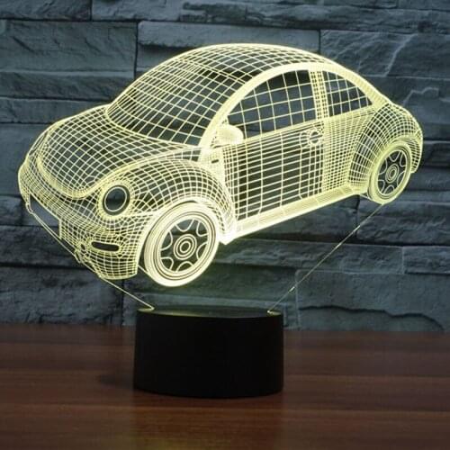 Creative 3D Night Light Car Model Creativ USB LED Table Lamp 7 Colors Changing Novelty Led Children Sleep Lighting Home Decor