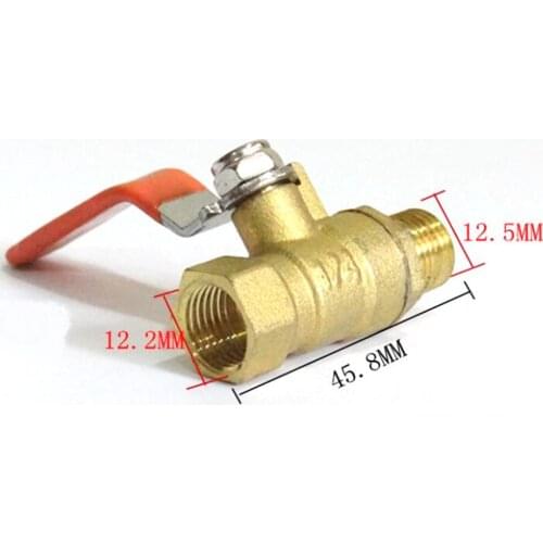 1/4" BSP Female To 1/4" BSP Male Thread Brass Ball Valve with Lever Handle Water Gas Oil