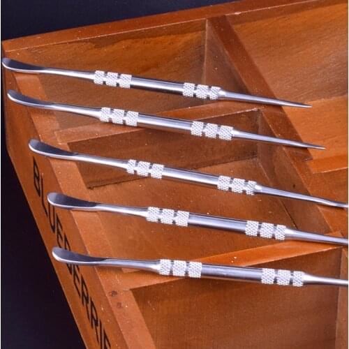 100Pcs Metal Jar Cleaning Tobacco Spoon 120mm Length Pipe Smoke Smoking Cigarette Grinder Cleaner Stick Shisha Accessories