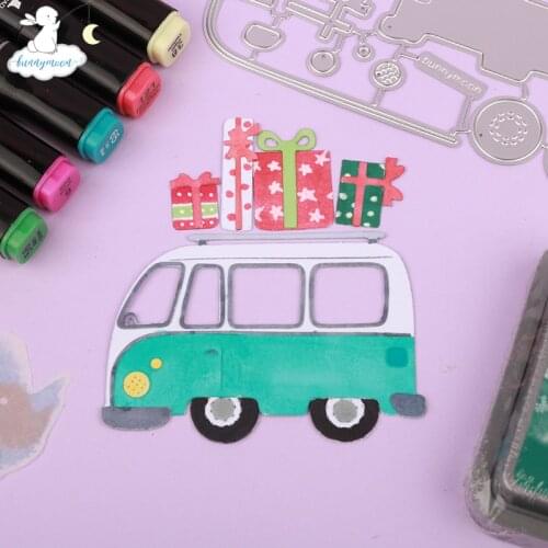 Bunnymoon New Gift Car Stencil Metal Cutting Dies For Scrapbooking Practice Hands-on DIY Album Card Handmade Tools