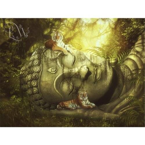 Religious Buddha DIY Cross Stitch Embroidery 11CT Kits Needlework Craft Set Printed Canvas Cotton Thread Home Sell