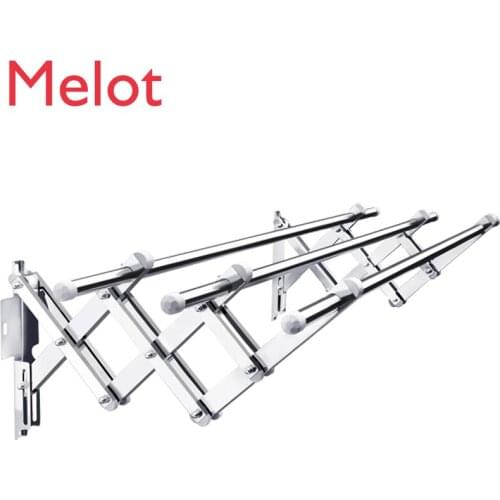 Outside Retractable Clothes Hanger Outdoor Outdoor Clothes Hanger Folding Drying Window Quilt Clothing Rod Stainless Steel