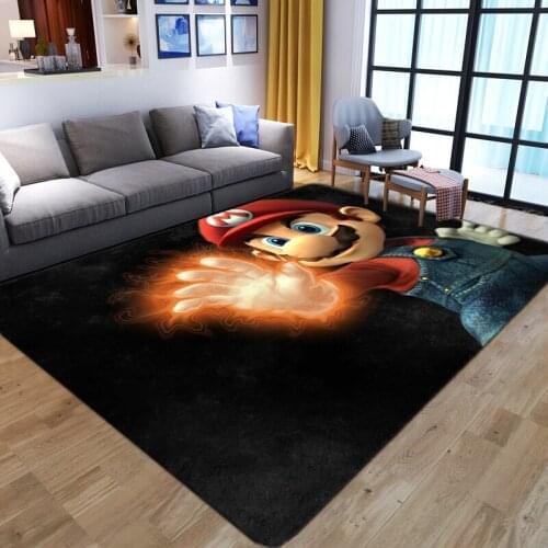 New 3D cartoon animation childrens room games Floor mats Door mats Anti-slip mats Carpets Bedroom Living room Home decoration