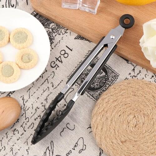 Food Grade Silicone food tong Kitchen Tongs utensil Cooking Tong clip Clamp accessories Salad Serving BBQ tools