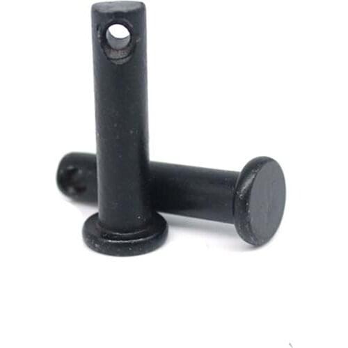 30pcs M4 pins axis flat head with holes pin positioning dowels carbon steel Insert dowel black color GB882 16mm-25mm length