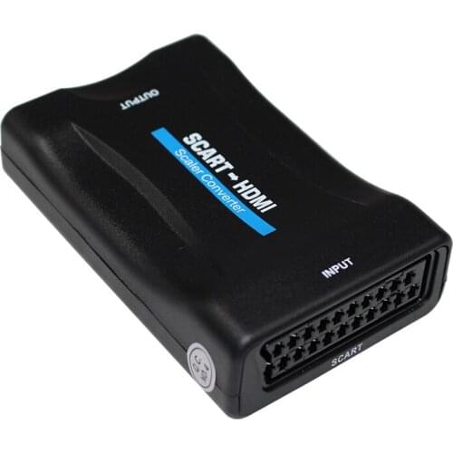1080P SCART To HDMI Converter Video Audio Signal Adapter HD HDMI Converter Video Audio Upscale Converter