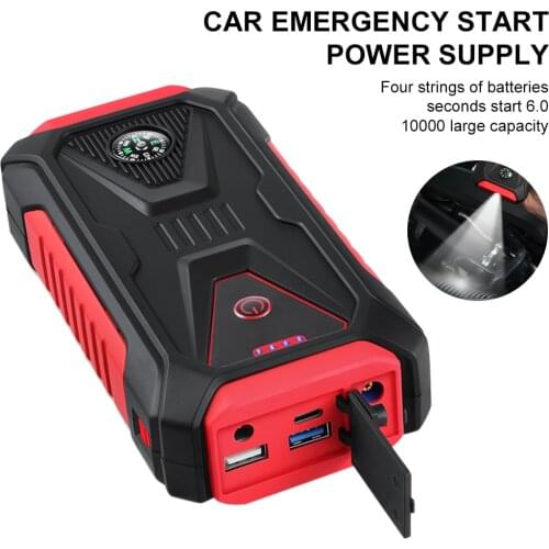 Jump Starter Power Bank 1000A Peak 12V Automotive Battery Booster with USB Fast Charging Flashlight for 6L Gasoline 4.0L Diesel