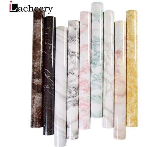 PVC Waterproof Marble Wallpaper Self Adhesive Wood Grain Vinyl Contact Paper Living Room Desktop Wardrobe Home Decorative Film
