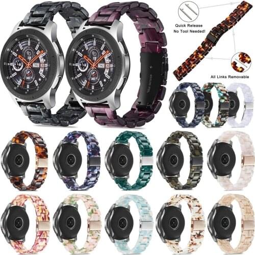 Resin Watchband For Samsung Galaxy Watch 46MM 42MM Active 40MM 44MM Gear S3 Smart Bracelet Replaceable Strap For Amazfit Bip GTR