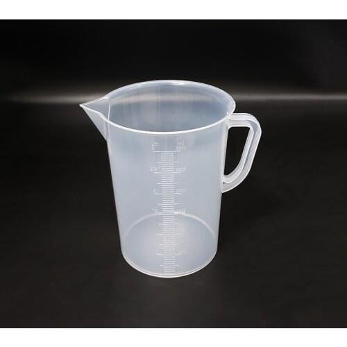 With handle plastic beaker in low form ,Capacity 3000ml,Plastic measuring cup,Laboratory plastic beaker with handle