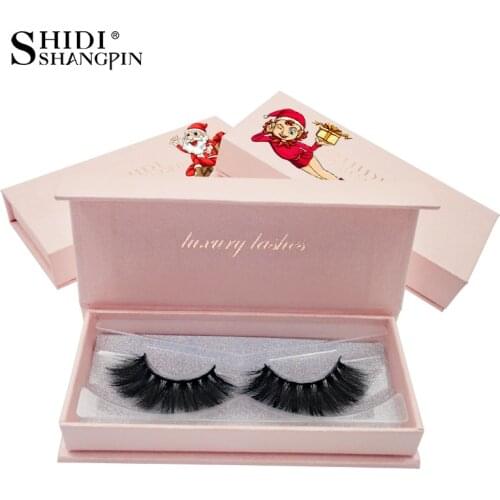 SHIDISHANGPIN 1 Pair eyelashes natural long mink eyelashes 1 box 3d mink lashes false eyelashes mink 3d lashes Christmas gift