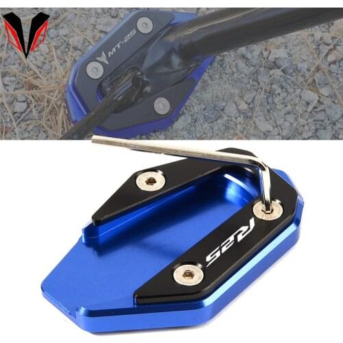 Logo R25 for YAMAHA YZF-R25 YZF R25 Mt 25 2017 2018 2019 2020 Motorcycle Kickstand Extension Sidestand Stand Enlarger Pad