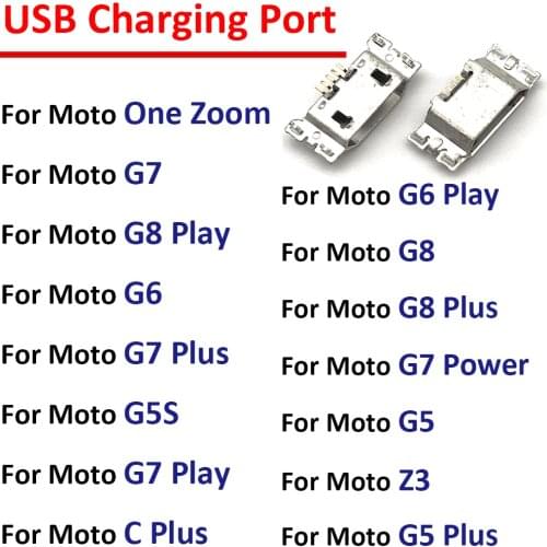 Charger Micro USB Charging Port Dock Connector For Moto G9 G4 G5 G5S G5S G6 G7 C Plus Play G7 Power One Zoom Z3 Z2 Play