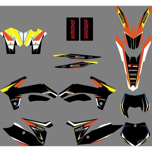 0738 Motorcycle Team Graphic & Backgrounds Decal Stiker Kits for KTM 125 200 250 300 350 450 500 525 SX 2011 2012