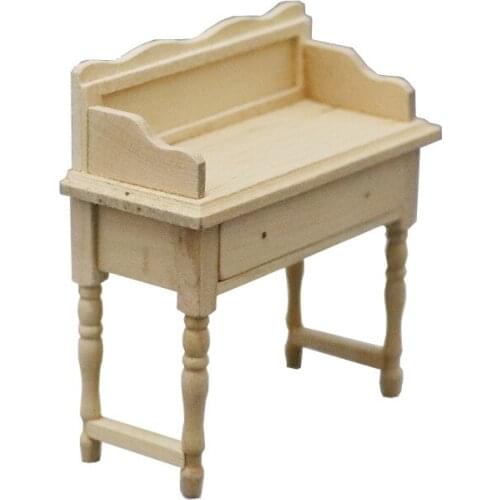 1/12 Miniature Mini Desk Table Set Furniture For DIY Dollhouse Room Accessory Toys