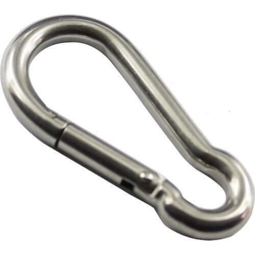 5pieces per lot 7*70mm stainless steel spring snap carabiner hook climbing snap hook