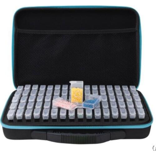 7 Colors 20/40/80 Grid Diamond Painting Cross Stitch Accessories Tool Box Container Diamond Storage Bag Case Embroidery Mosaic