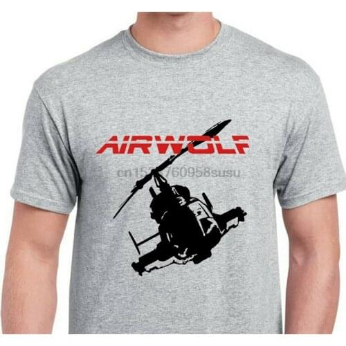 Airwolf T-Shirt Helicopter Retro Classic 80S Tv Show Mens Pilot Fashion Tee Top Colorful Tee Shirt