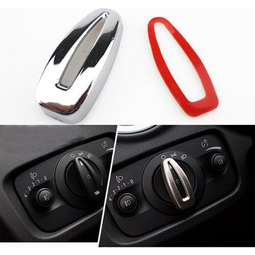 Car-Styling Headlight Switch Knob Cover Decorative Sequins Fit For Ford Fiesta Ecosport 2009 2010 2011 2012 2013 2014 2015