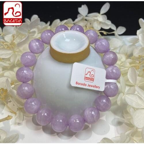 Baceda resolve blockages bring inner peace HQ Natural Crystals of Purple Kunzite/Spodumene for Men or Women with Box