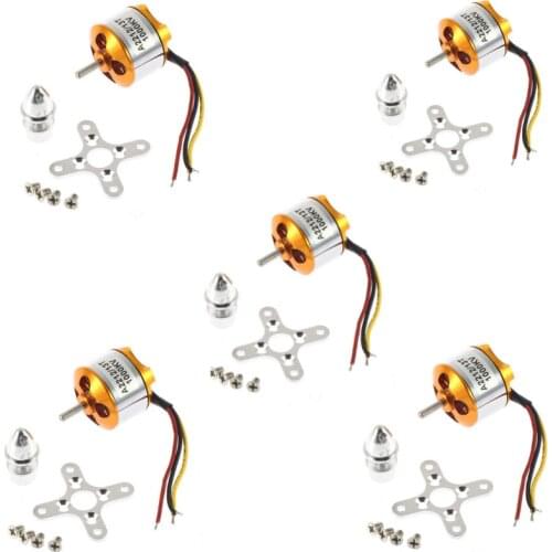 5PCS XXD A2212 2212 A2208 2208 930KV 1000KV 1400KV 2200KV 2450KV 2700KV Brushless Motor for RC Airplane Fixed-Wing Drones