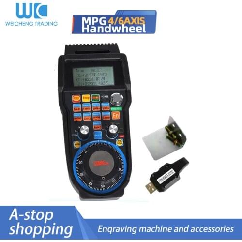 CNC handwheel wireless Mach3 MPG pendant handwheel for milling machine 4 6 axis MPG WHB04B-4 WHB04B-6