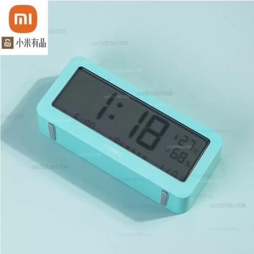 Xiaomi youpin electronic alarm clock LED temperature and humidity display soft light night light student office worker alarm clo