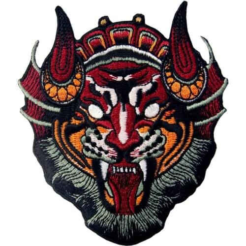 Embird Embroidered Patches for Jeans Monster Lion Mask Ceo-Friendly Handmade 3D Badge