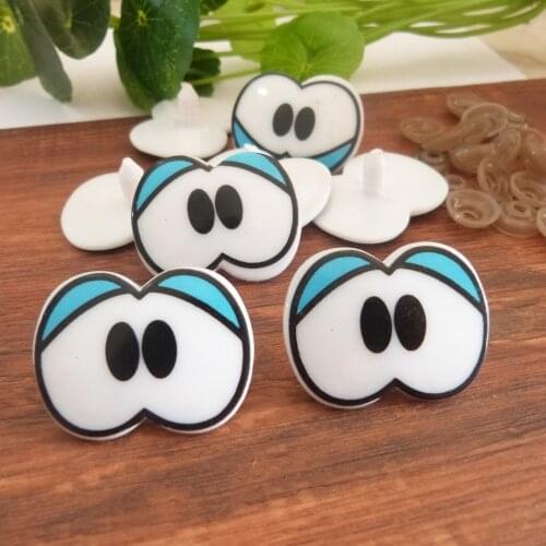28x38mm new cute print eyes plastic safety animal toy cartoon eyes & soft washer for diy doll findings-20pcs-50pcs-100pcs optio