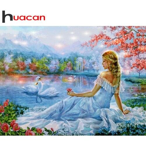 Huacan 5d Diamond Painting Woman Diamond Embroidery Sale Portrait Full Square/round New Arrival Home Decoration